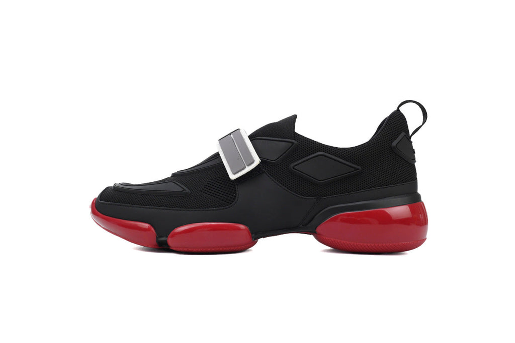 Prada Cloudbust Mesh Velcro Sneakers "Black/Red"-Classic Casual Shoes/Women's Shoe Sale / Men's Shoe Sale