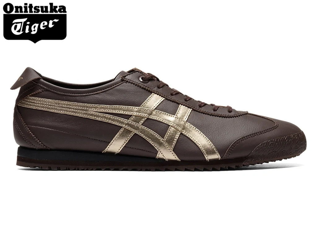 Onitsuka Tiger Mexico 66 SD "Dark Brown/Pure Gold"Classic shoe models Onitsuka Tiger Women's Shoe Sale / Men's Shoe Sale