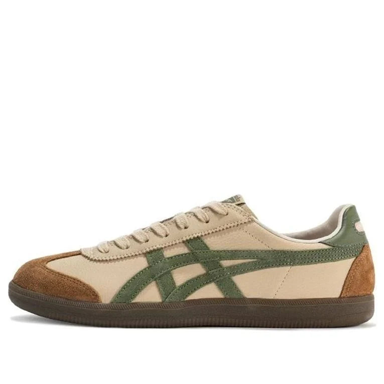 Onitsuka Tiger Tokuten "Beige Brown Green" Leather Sneakers- Women's Shoe Sale / Men's Shoe Sale