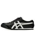 Onitsuka Tiger Mexico 66 "Black White" Unisex Leather Sneakers- Women's Shoe Sale / Men's Shoe Sale