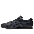 Onitsuka Tiger Mexico 66 "Black Dark Grey" Leather Sneakers- Women's Shoe Sale / Men's Shoe Sale