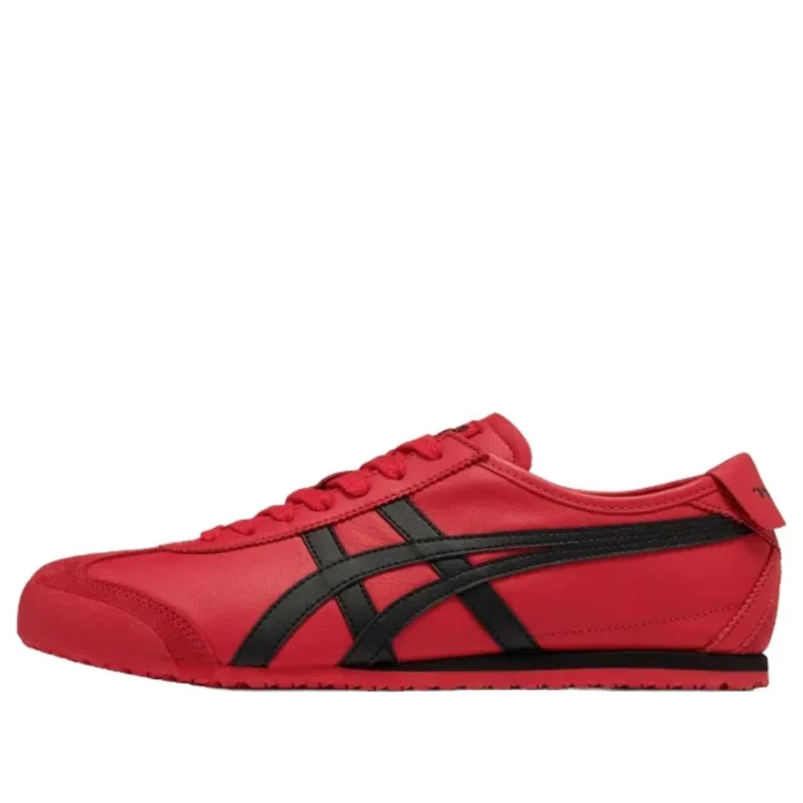 Onitsuka Tiger Mexico 66 "Red Black" Leather Sneakers- Women's Shoe Sale / Men's Shoe Sale