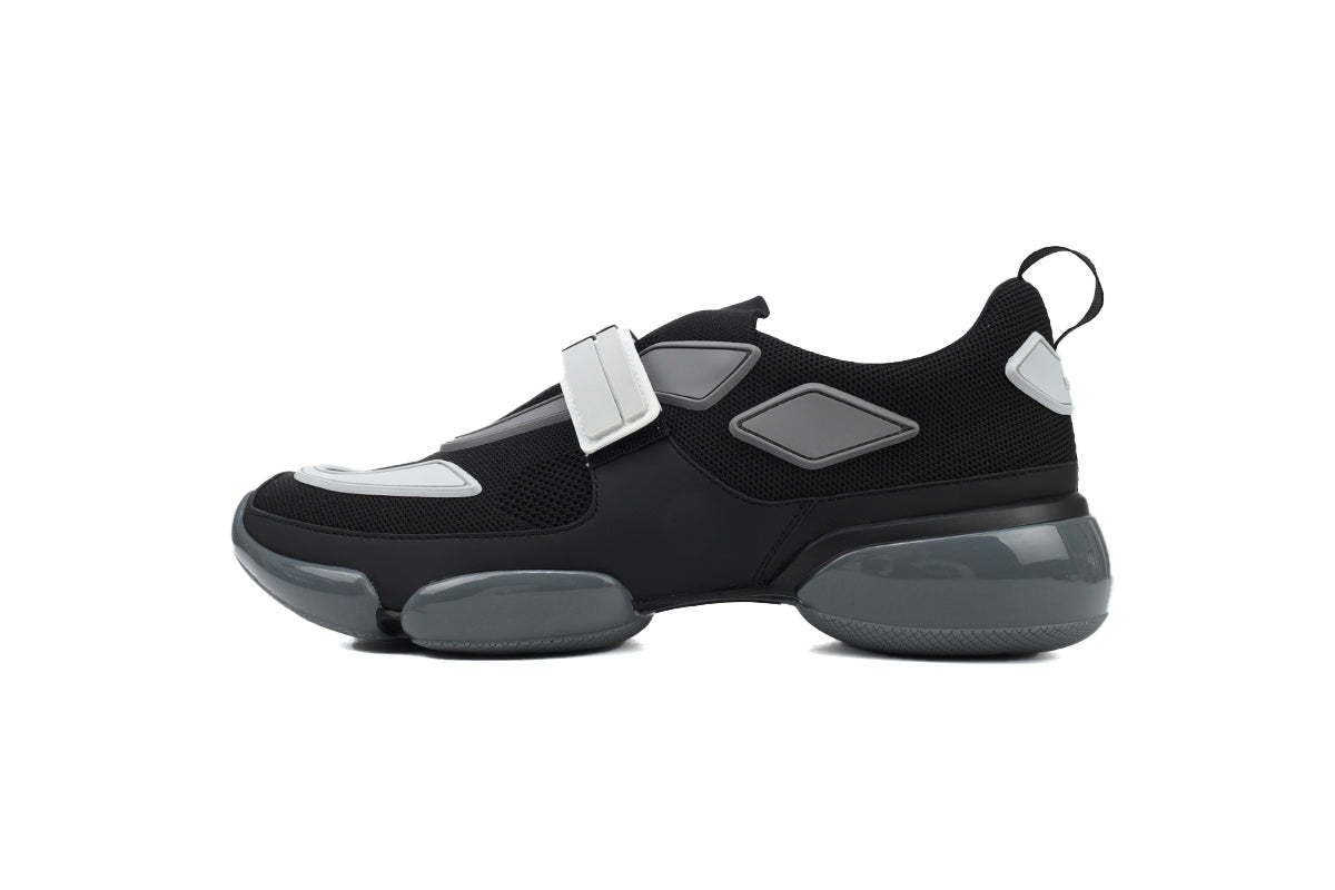 Prada Cloudbust Mesh Velcro Sneakers "Black/Grey"-Classic Casual Shoes/Women's Shoe Sale / Men's Shoe Sale