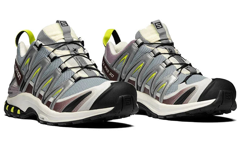 Salomon XA PRO 3D "Grey Purple Yellow"- outdoor hiking shoes/Women's Shoe Sale / Men's Shoe Sale