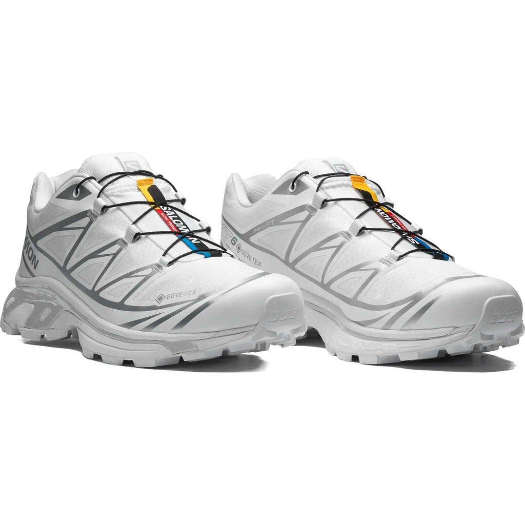 Salomon XT-6 GTX Trail Running Shoes "White Silver"- outdoor hiking shoes/Women's Shoe Sale / Men's Shoe Sale