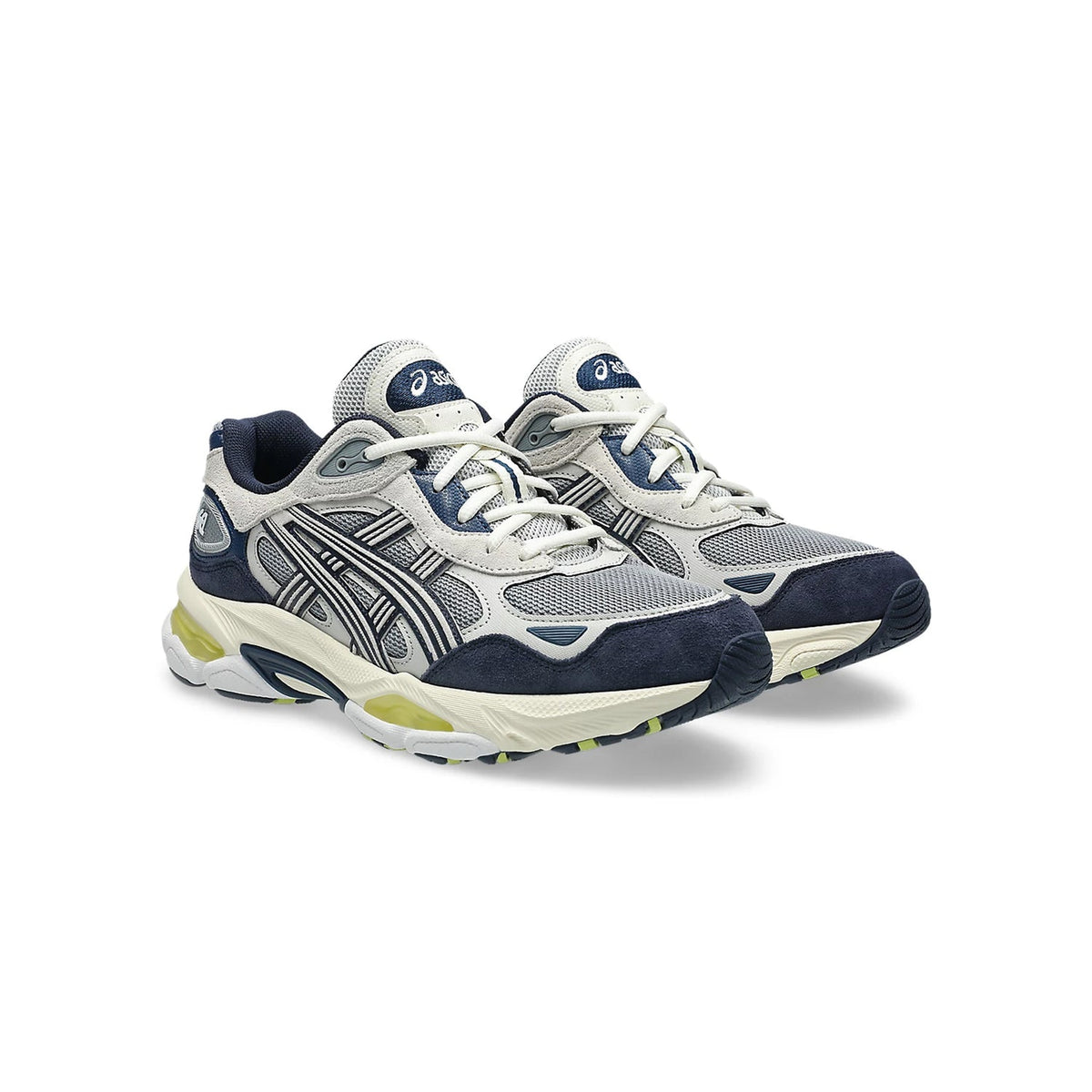ASICS GEL-NIMBUS 9 "Grey Navy Cream" Men Women Retro Running Sneakers