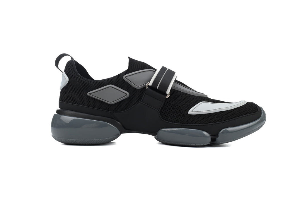 Prada Cloudbust Mesh Velcro Sneakers "Black/Grey"-Classic Casual Shoes/Women's Shoe Sale / Men's Shoe Sale