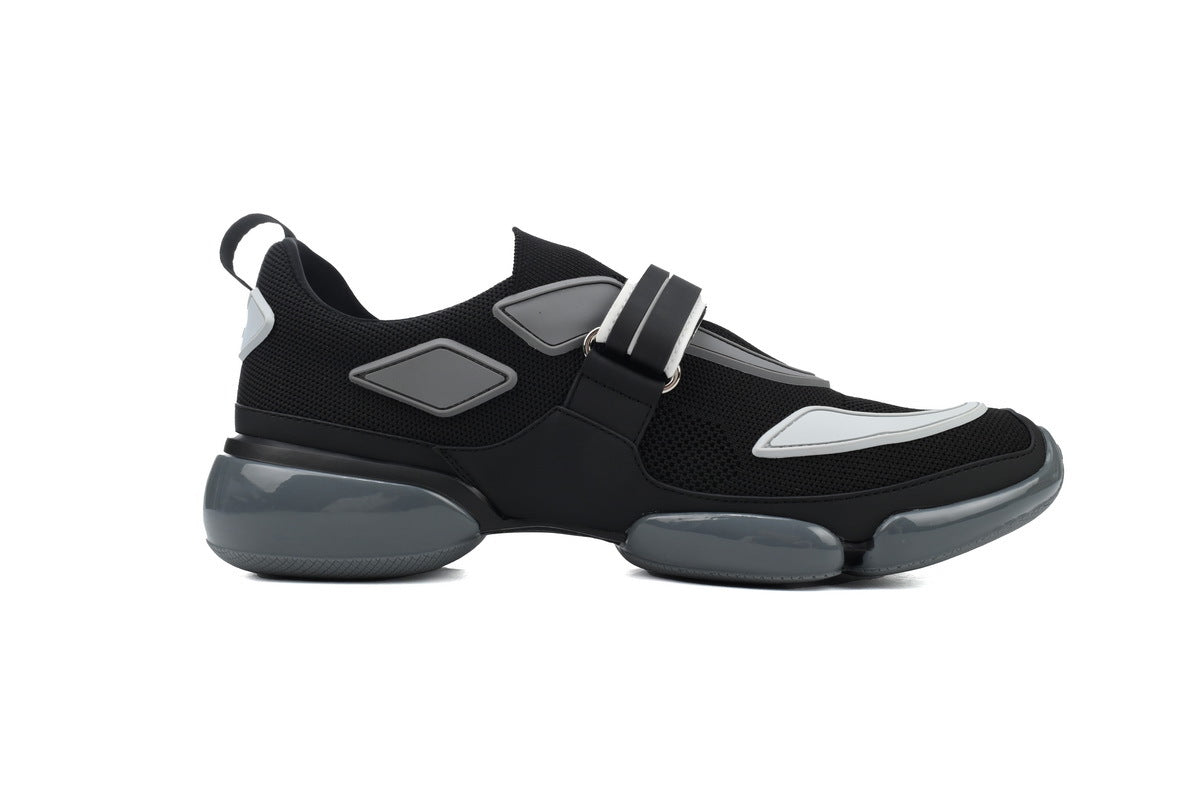 Prada Cloudbust Mesh Velcro Sneakers "Black/Grey"-Classic Casual Shoes/Women's Shoe Sale / Men's Shoe Sale