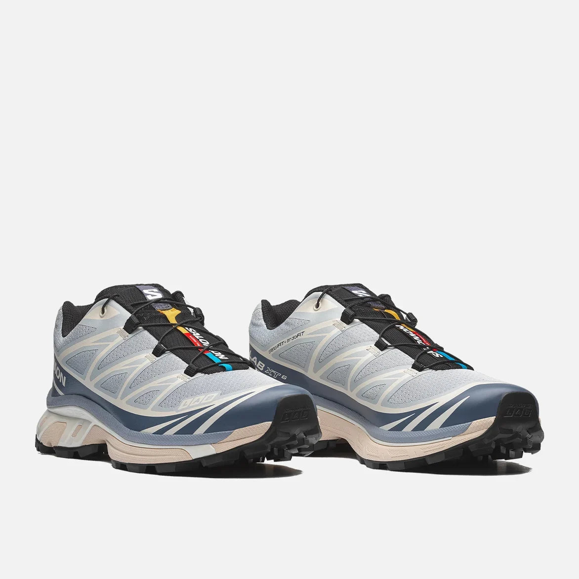 Salomon S-LAB XT-6 Men's Outdoor Trail Running Shoes "Light Grey Navy Cream"