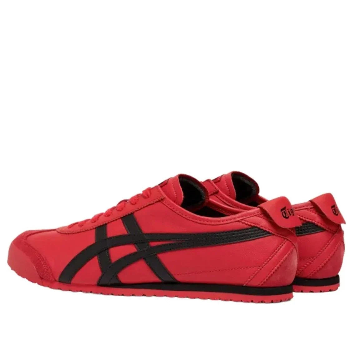 Onitsuka Tiger Mexico 66 "Red Black" Leather Sneakers- Women's Shoe Sale / Men's Shoe Sale