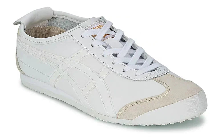 Onitsuka Tiger Mexico 66 "White Beige" Leather Sneakers- Women's Shoe Sale / Men's Shoe Sale