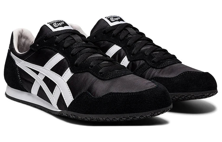 Onitsuka Tiger SERRANO "Black White" Retro Running Sneakers- Women's Shoe Sale / Men's Shoe Sale
