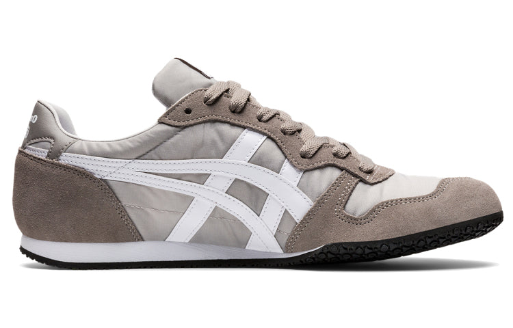 Onitsuka Tiger Serrano "Light Grey Taupe" Unisex Nylon Suede Sneakers- Women's Shoe Sale / Men's Shoe Sale