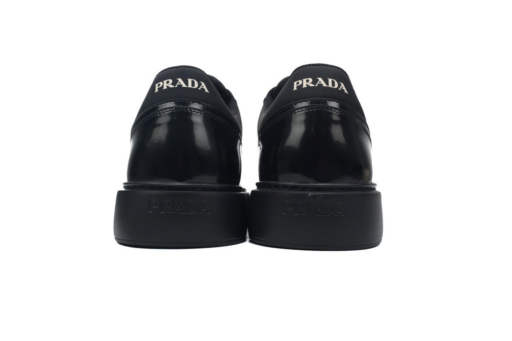 Prada Re-Nylon Brushed Leather Platform Sneakers "Black"-Classic Casual Shoes/Women's Shoe Sale / Men's Shoe Sale