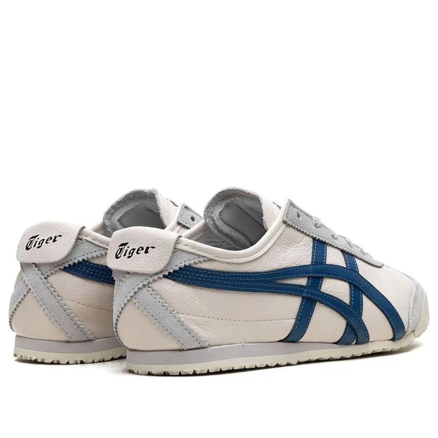Onitsuka Tiger Mexico 66 "Cream Blue" Unisex Leather Sneakers- Women's Shoe Sale / Men's Shoe Sale