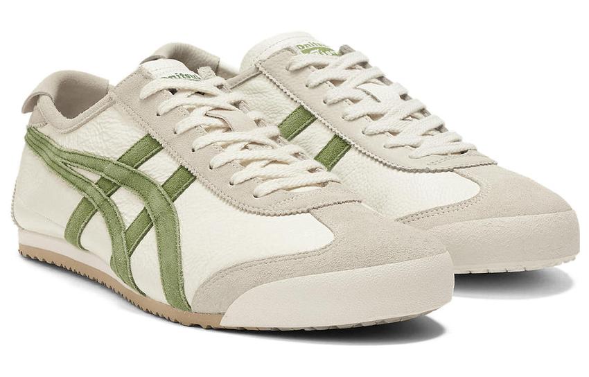 Onitsuka Tiger Mexico 66 "Cream Green" Leather Sneakers- Women's Shoe Sale / Men's Shoe Sale