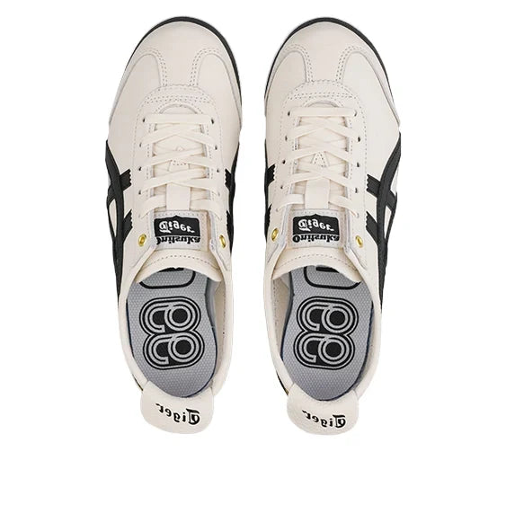 Onitsuka Tiger Mexico 66 "Cream Black Gold" Leather Sneakers- Women's Shoe Sale / Men's Shoe Sale