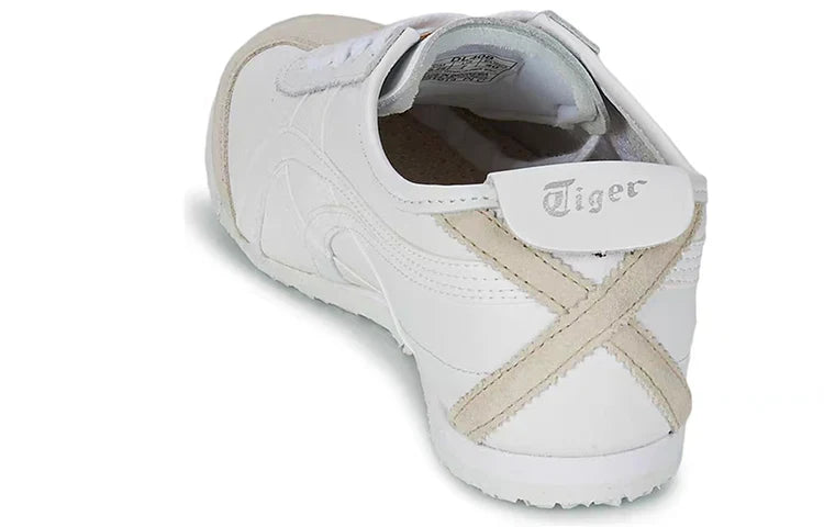 Onitsuka Tiger Mexico 66 "White Beige" Leather Sneakers- Women's Shoe Sale / Men's Shoe Sale