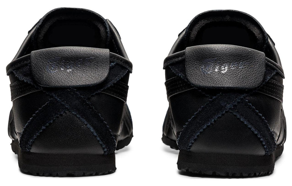 Onitsuka Tiger Mexico 66 "Triple Black" Leather Sneakers- Women's Shoe Sale / Men's Shoe Sale
