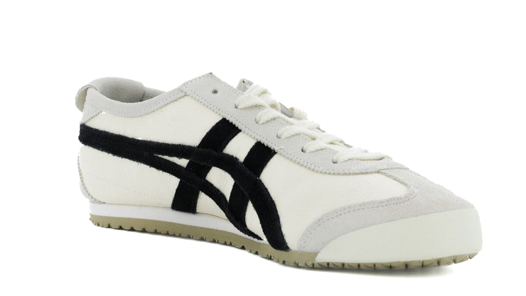 Onitsuka Tiger Mexico 66 "Cream Black" Unisex Leather Sneakers- Women's Shoe Sale / Men's Shoe Sale