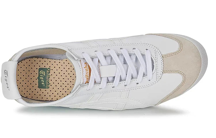 Onitsuka Tiger Mexico 66 "White Beige" Leather Sneakers- Women's Shoe Sale / Men's Shoe Sale