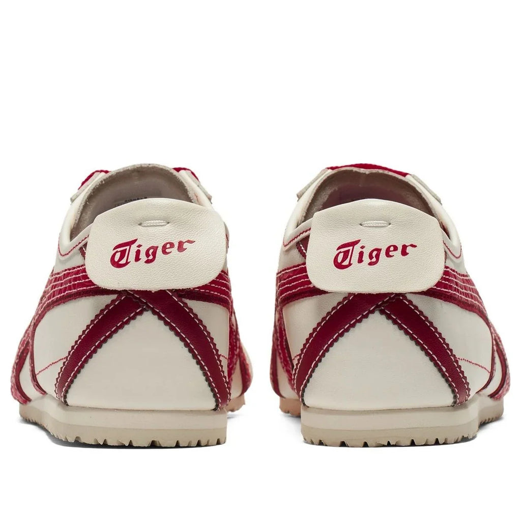 Onitsuka Tiger Mexico 66 "Cream Red" Unisex Leather Sneakers- Women's Shoe Sale / Men's Shoe Sale