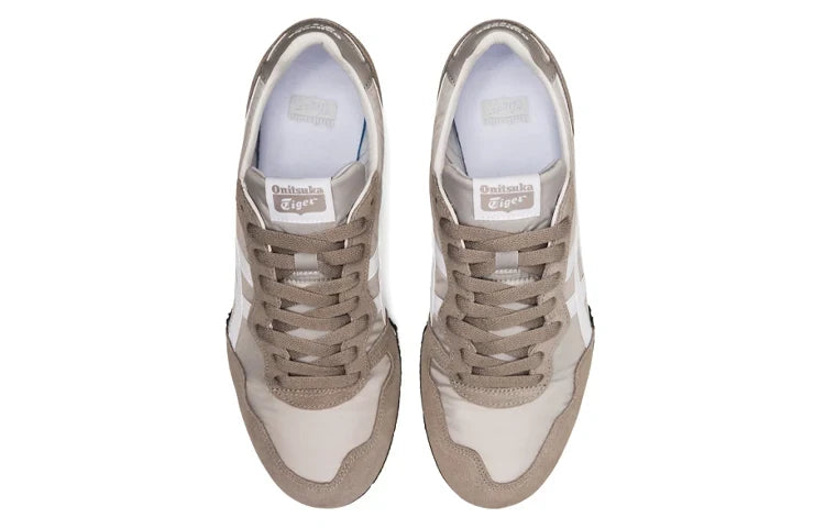 Onitsuka Tiger Serrano "Light Grey Taupe" Unisex Nylon Suede Sneakers- Women's Shoe Sale / Men's Shoe Sale