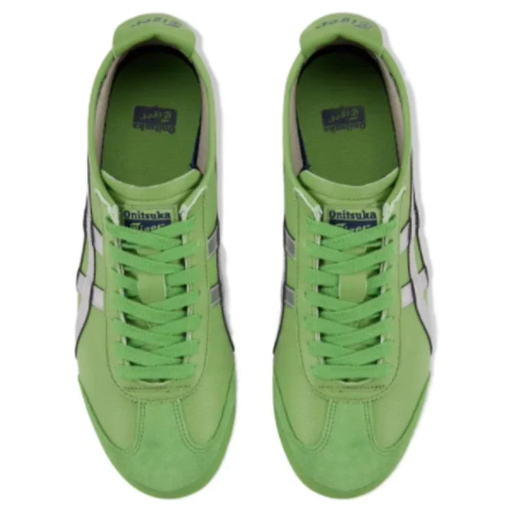 Onitsuka Tiger Mexico 66 "Green Silver" Unisex Leather Sneakers- Women's Shoe Sale / Men's Shoe Sale