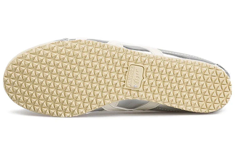 Onitsuka Tiger Mexico 66 "Silver Off White" Unisex Leather Sneakers- Women's Shoe Sale / Men's Shoe Sale
