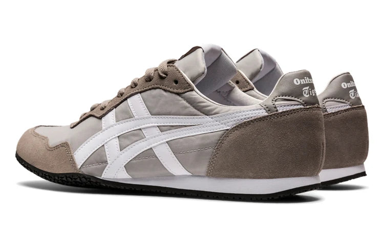 Onitsuka Tiger Serrano "Light Grey Taupe" Unisex Nylon Suede Sneakers- Women's Shoe Sale / Men's Shoe Sale