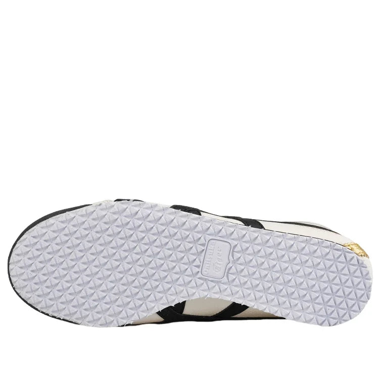 Onitsuka Tiger Mexico 66 "Cream Black Gold" Leather Sneakers- Women's Shoe Sale / Men's Shoe Sale