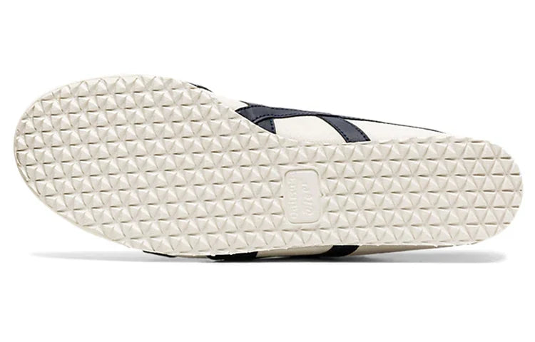 Onitsuka Tiger Mexico 66 Slip-On "Cream Navy" Canvas Sneakers- Women's Shoe Sale / Men's Shoe Sale
