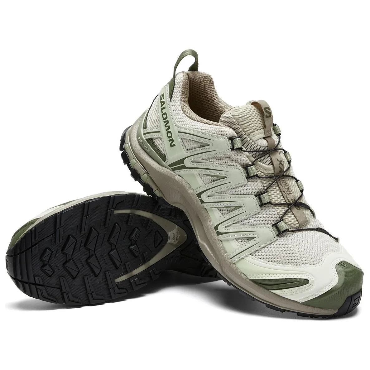 Salomon XA PRO 3D "Cream Olive Green"- outdoor hiking shoes/Women's Shoe Sale / Men's Shoe Sale