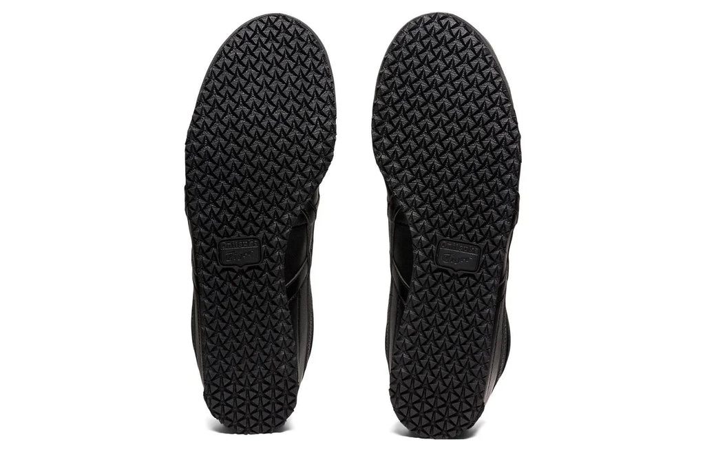 Onitsuka Tiger Mexico 66 "Triple Black" Leather Sneakers- Women's Shoe Sale / Men's Shoe Sale