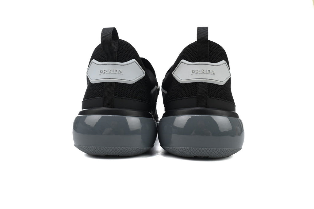 Prada Cloudbust Mesh Velcro Sneakers "Black/Grey"-Classic Casual Shoes/Women's Shoe Sale / Men's Shoe Sale
