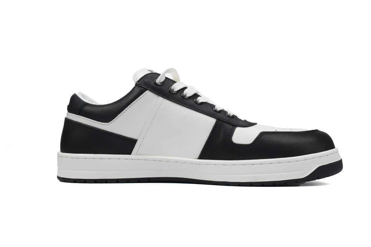 Prada Downtown Leather Low Sneakers "Black/White"-Classic Casual Shoes/Women's Shoe Sale / Men's Shoe Sale