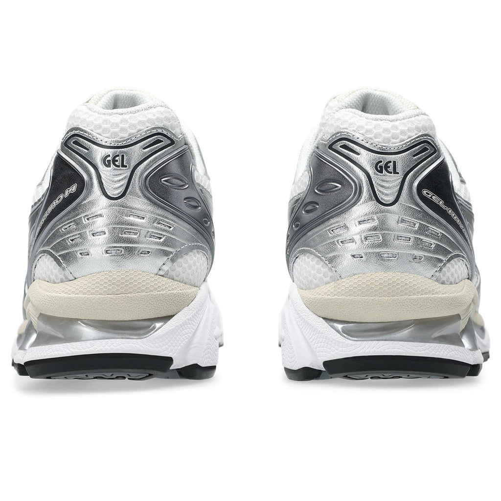 Asics  shoes  neutral running shoes mens  sneakers Gel-Kayano 14 White / Metallic Silver / Dark Green