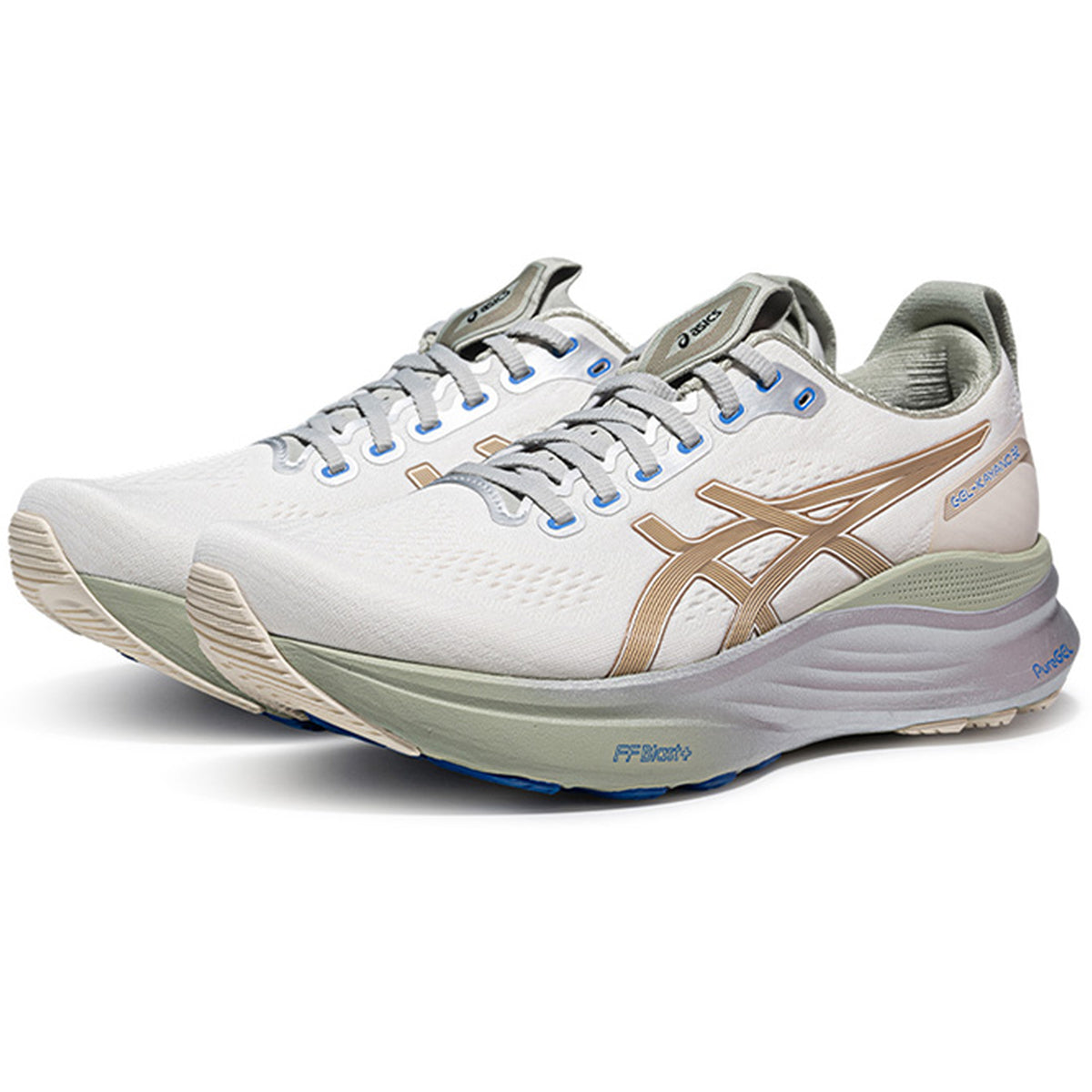 Asics  shoes  neutral running shoes mens  sneakers Gel-Kayano 32 White / Champagne Gold / Silver
