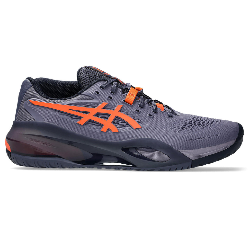 Asics womens shoes  neutral running shoes mens  sneakers Gel-Resolution – Dark Purple/Orange Tennis Sneaker