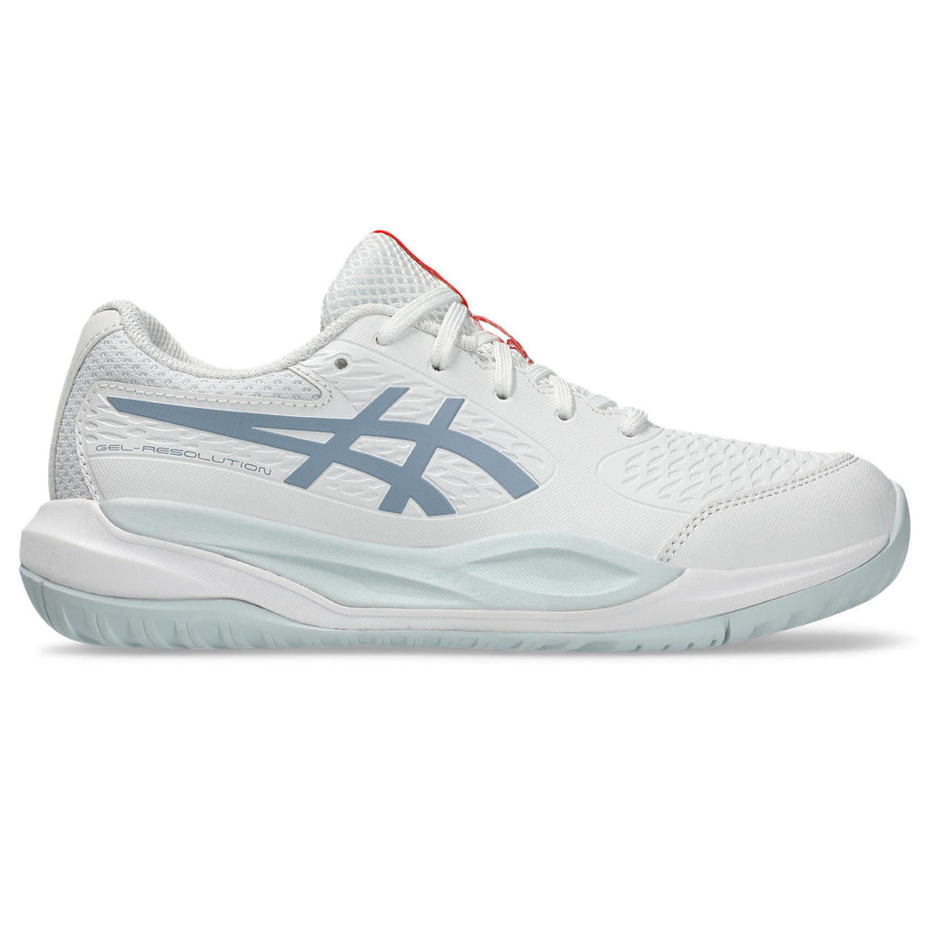 Asics womens shoes  neutral running shoes mens  sneakers Gel-Resolution – White/Dusty Blue Tennis Sneaker
