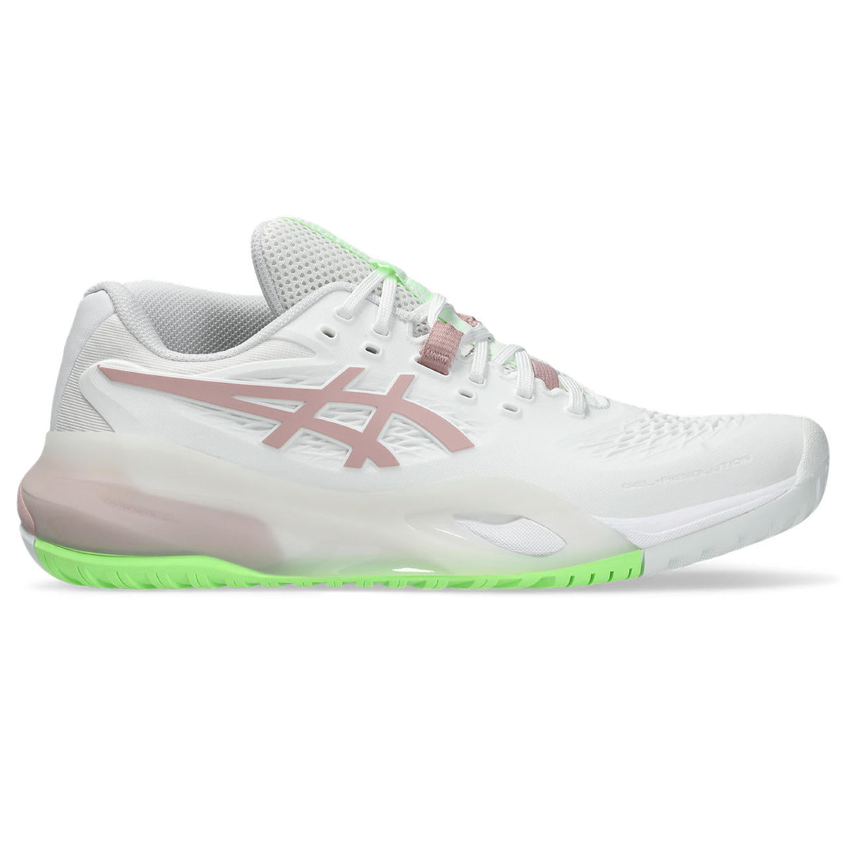 Asics womens shoes  neutral running shoes mens  sneakers Gel-Resolution – White/Dusty Pink Tennis Sneaker