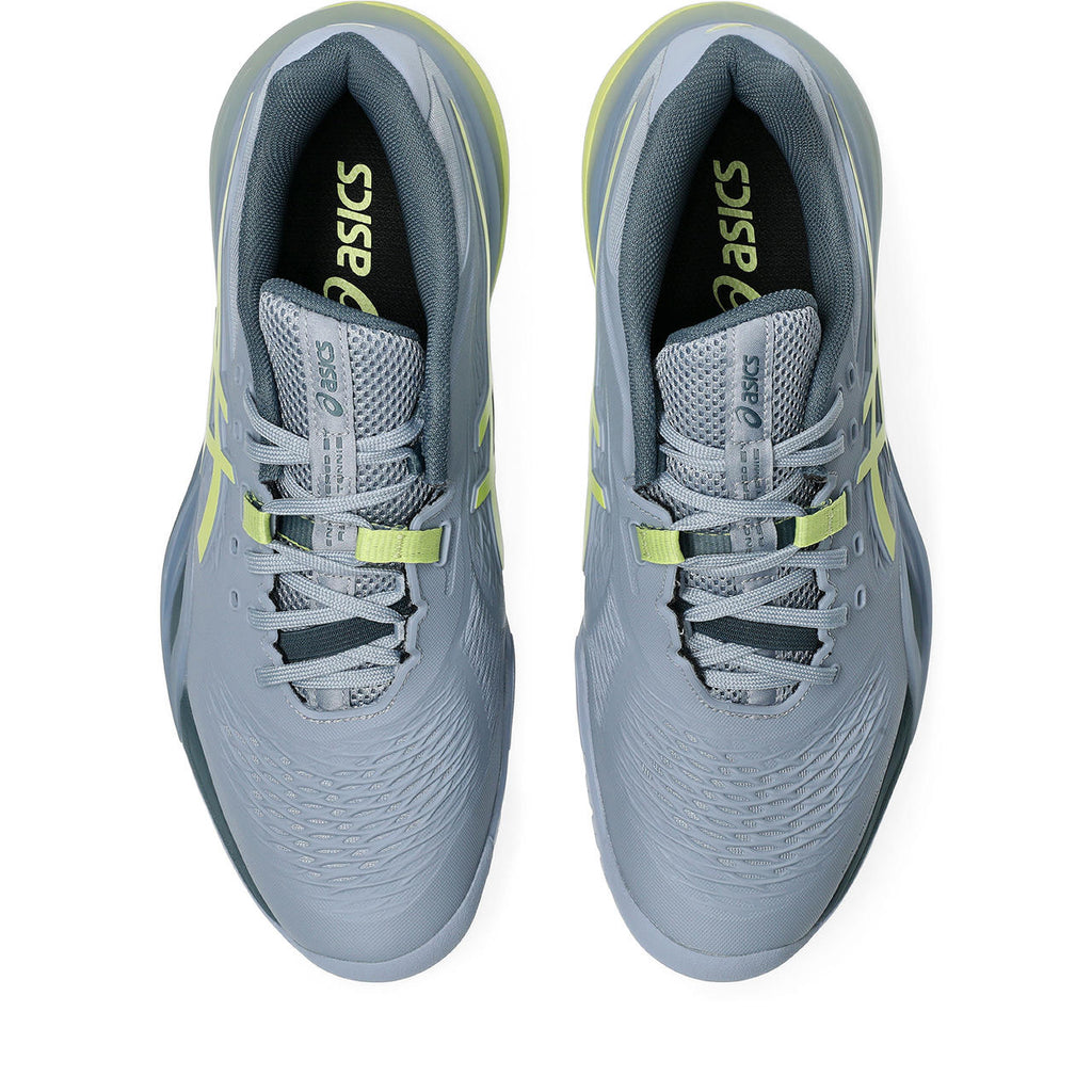 Asics womens shoes  neutral running shoes mens  sneakers Gel-Resolution – Grey/Pale Lime Yellow Tennis Sneaker