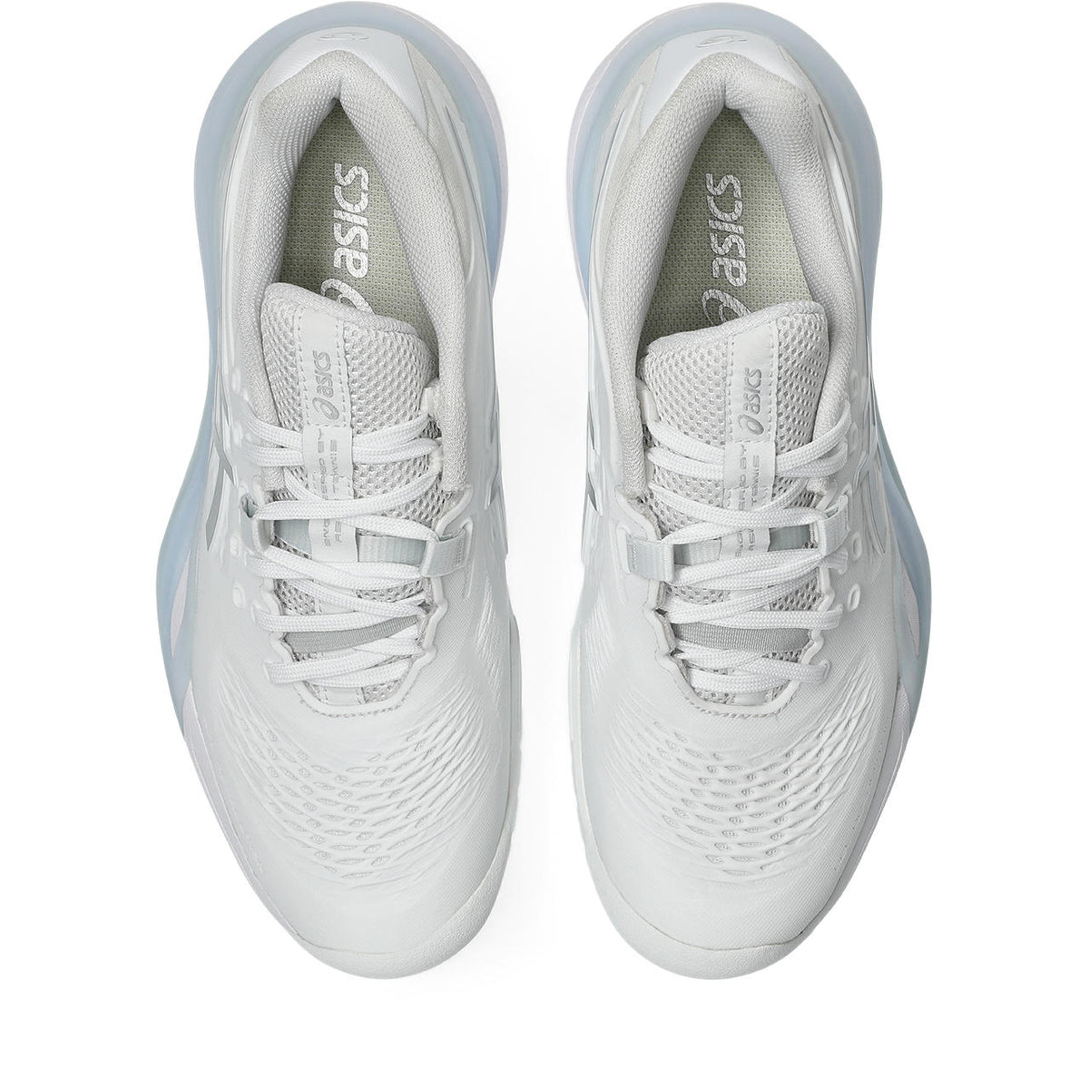 Asics womens shoes  neutral running shoes mens  sneakers Gel-Resolution – White/Silver Tennis Sneaker