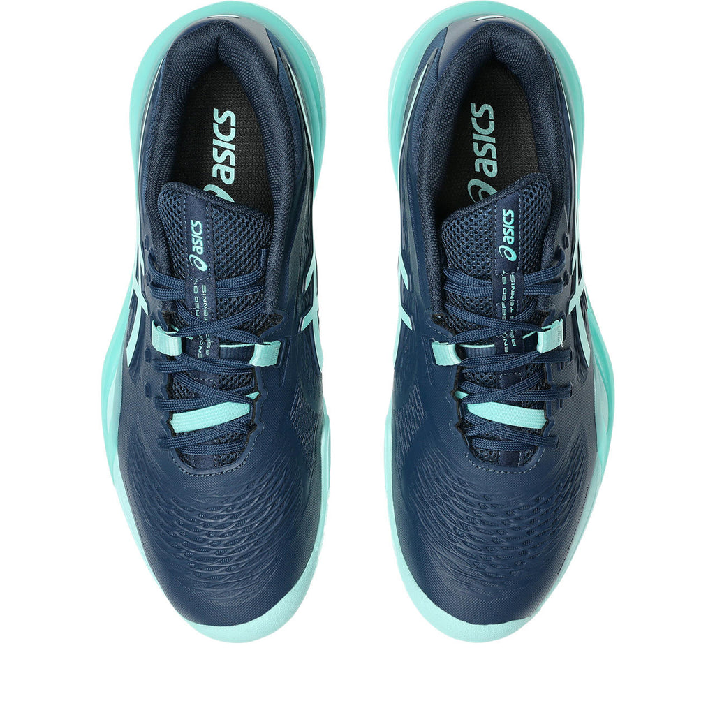 Asics womens shoes  neutral running shoes mens  sneakers Gel-Resolution – Navy/Mint/Turquoise Tennis Sneaker