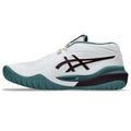 Asics womens shoes  neutral running shoes mens  sneakers Gel-Resolution – White/Burgundy/Teal Tennis Sneaker