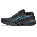 Asics womens shoes  neutral running shoes mens  sneakers Gel-Resolution – Black/Iridescent Blue Tennis Sneaker