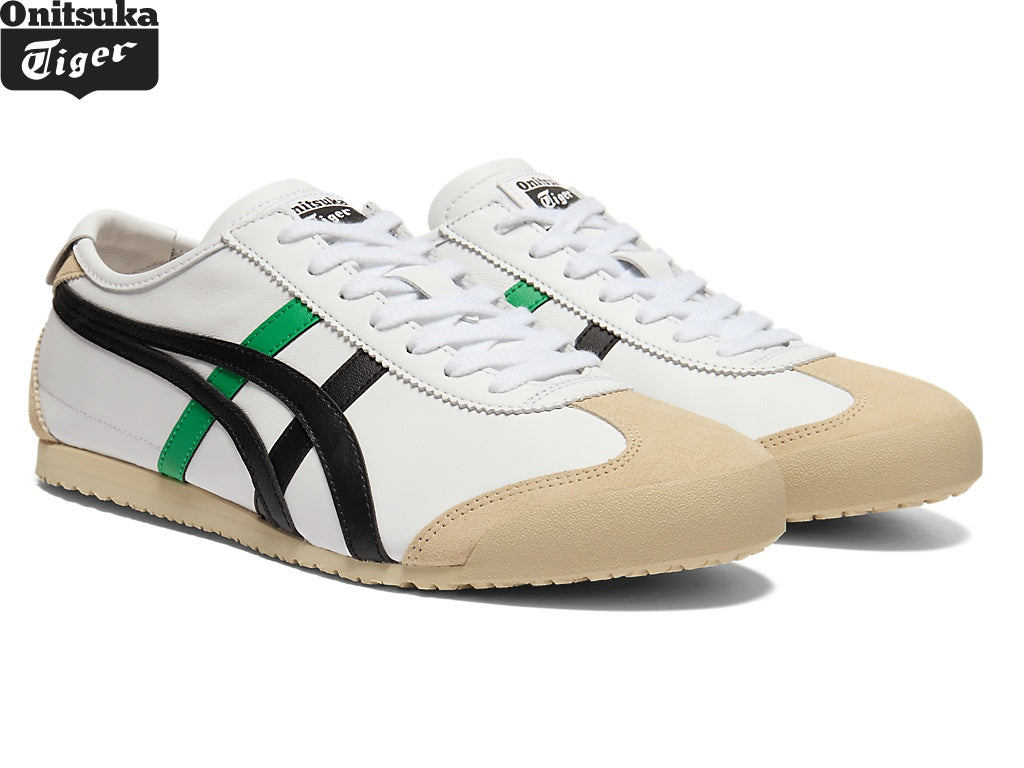 Onitsuka Tiger Mexico 66 "White/Black/Green"Classic shoe models Onitsuka Tiger Women's Shoe Sale / Men's Shoe Sale