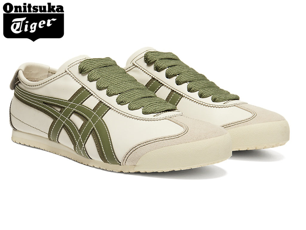 Onitsuka Tiger Mexico 66 Deluxe Nippon Made Sneakers – Cream/Olive Green