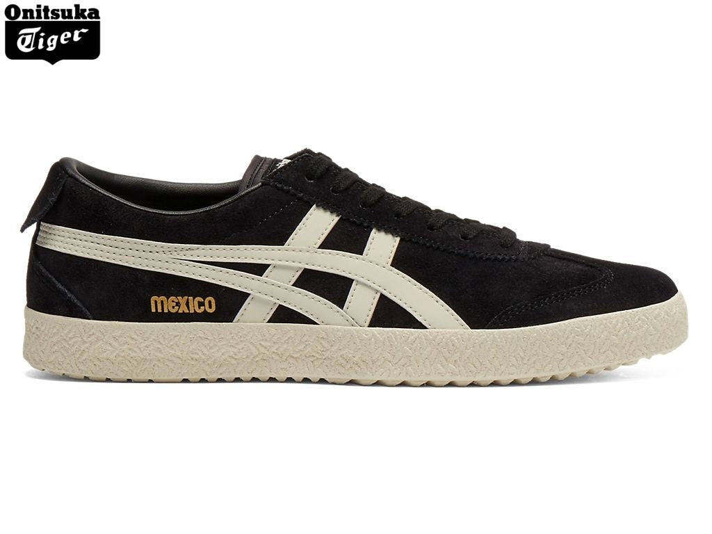 Onitsuka Tiger Mexico 66 Delux Black White Suede Sneakers - Women's Shoe Sale / Men's Shoe Sale