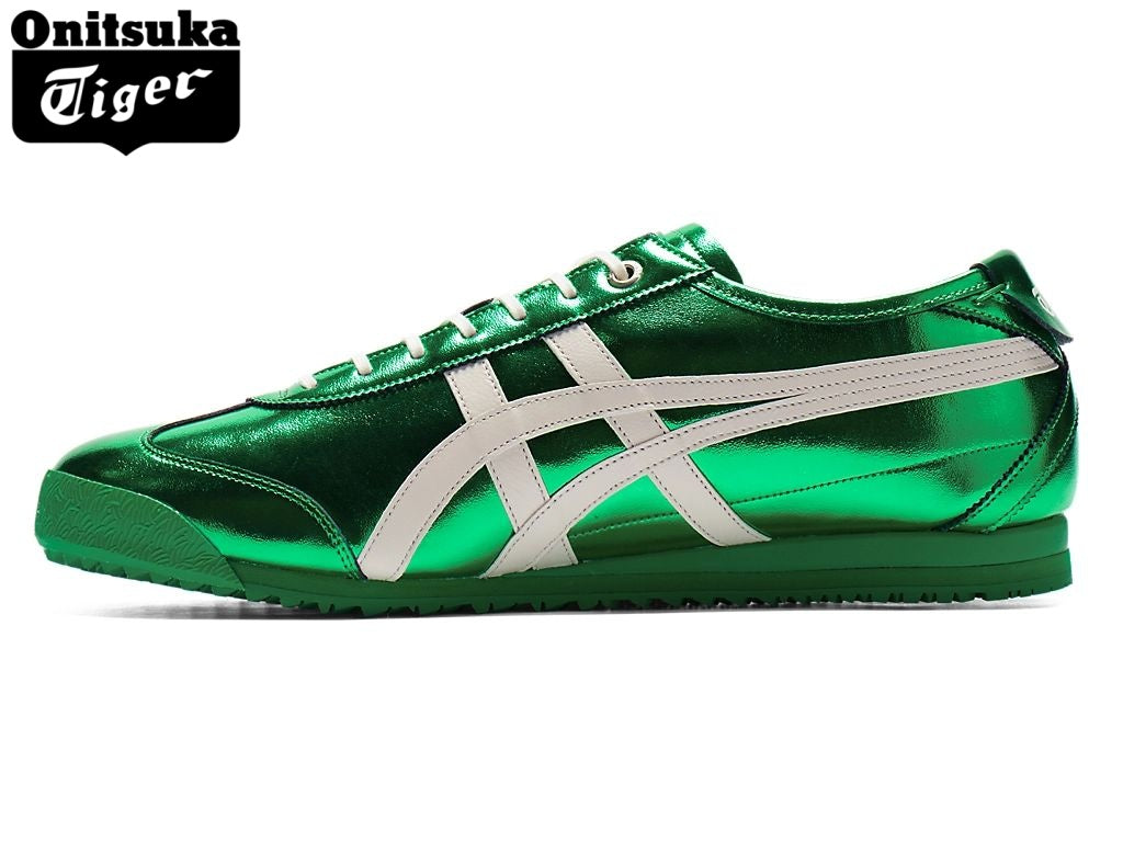 Onitsuka Tiger Mexico 66 Metallic Green Leather - Women's Shoe Sale / Men's Shoe Sale